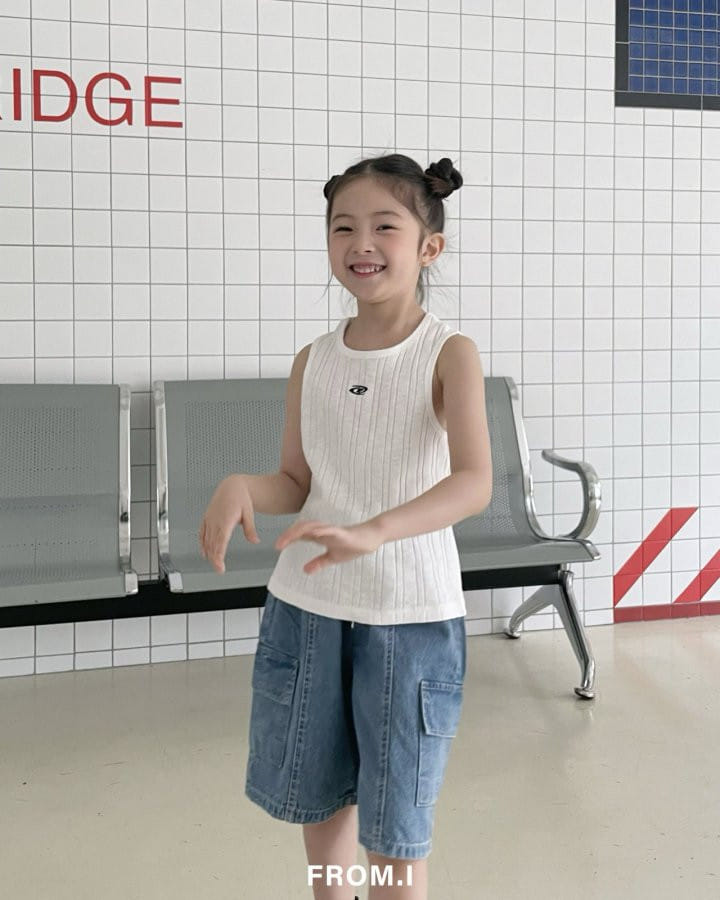 From I - Korean Children Fashion - #stylishchildhood - Wide Cargo Denim Pants - 7