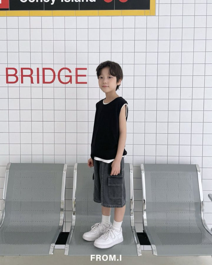 From I - Korean Children Fashion - #stylishchildhood - Round Over Sleeveless Tee - 11