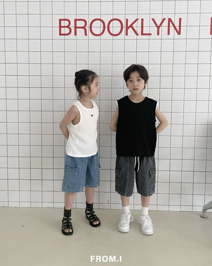 From I - Korean Children Fashion - #todddlerfashion - Wide Cargo Denim Pants - 5