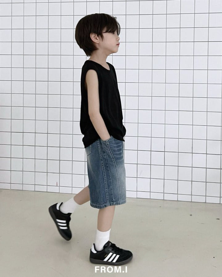 From I - Korean Children Fashion - #todddlerfashion - Round Over Sleeveless Tee - 9