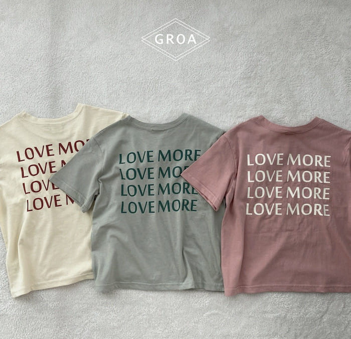 Groa - Korean Children Fashion - #Kfashion4kids - Love More Tee With Mom