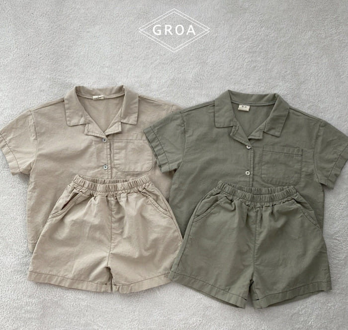 Groa - Korean Children Fashion - #childofig - L Stitch Top Bottom Set