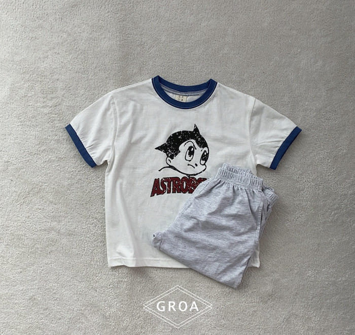 Groa - Korean Children Fashion - #kidsshorts - Astro Color Tee