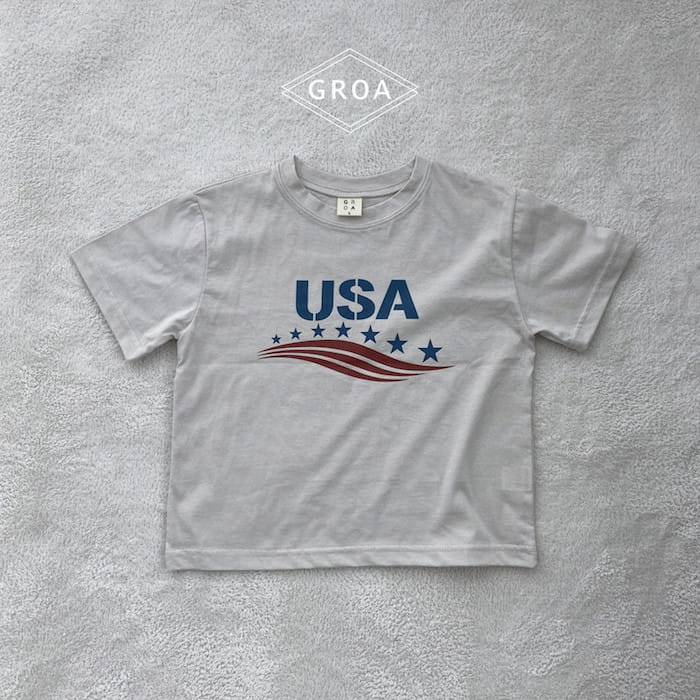 Groa - Korean Children Fashion - #minifashionista - USA Short Sleeve Tee - 2