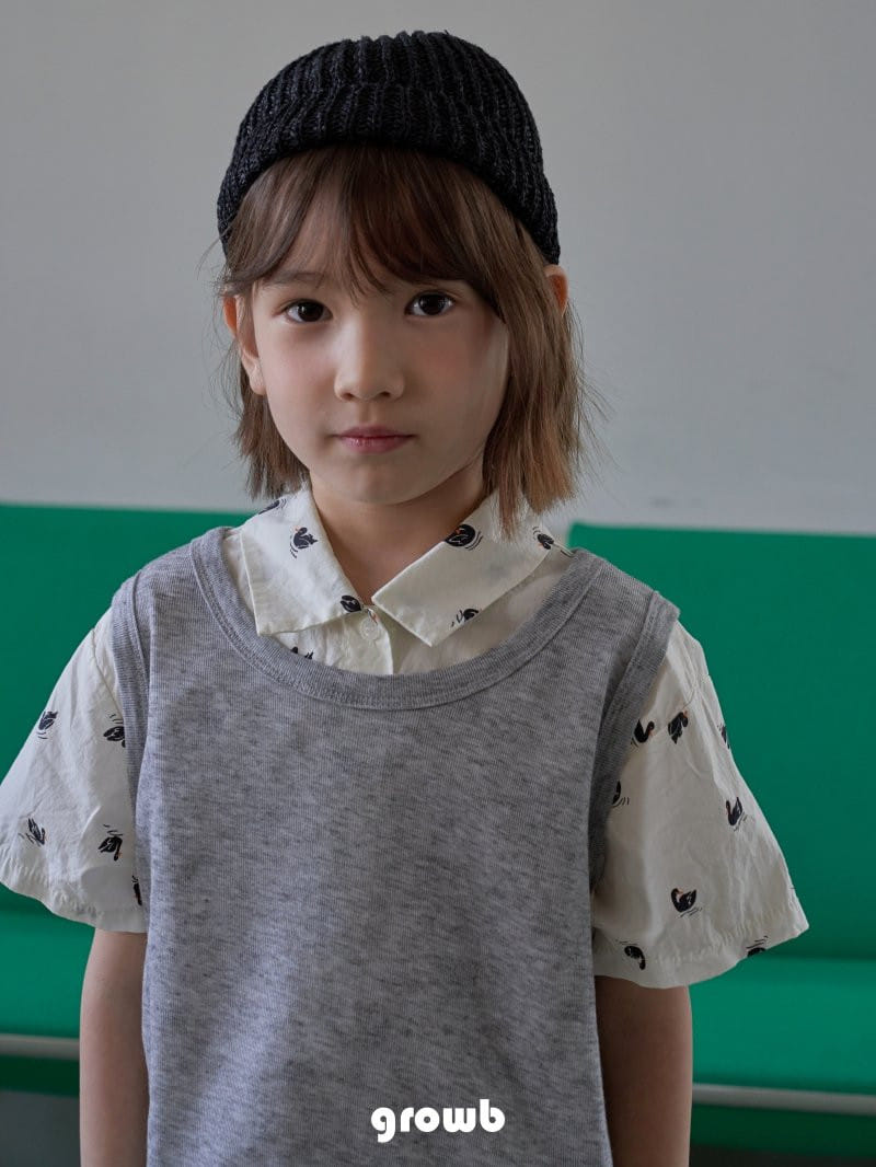 Grow B - Korean Children Fashion - #stylishchildhood - Eli Sleeveless Tee - 11