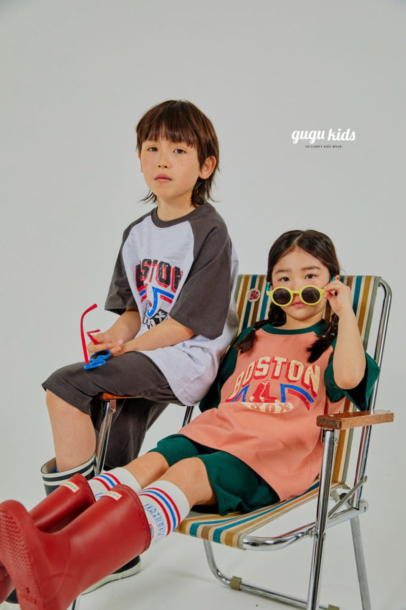 Gugu Kids - Korean Children Fashion - #Kfashion4kids - Boston Raglan Top Bottom Set - 6