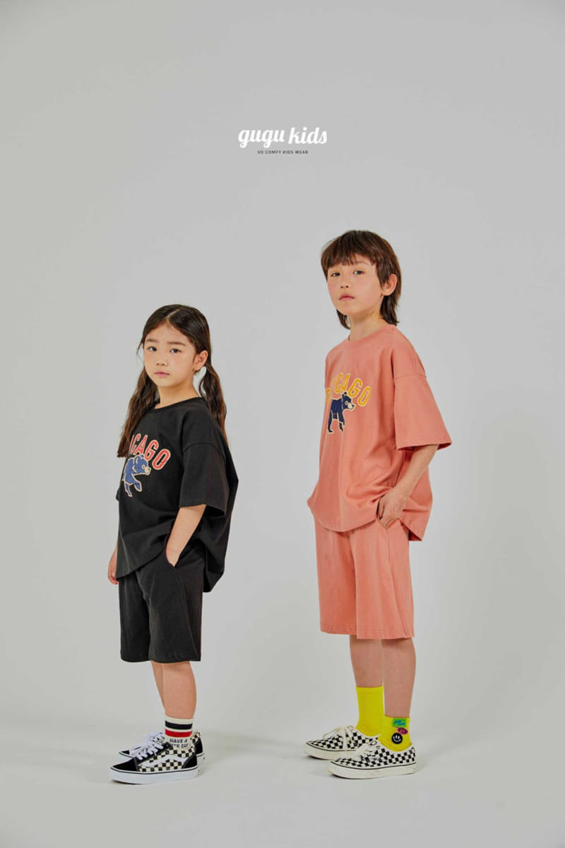 Gugu Kids - Korean Children Fashion - #Kfashion4kids - Chicago Bear Top Bottom Set - 10