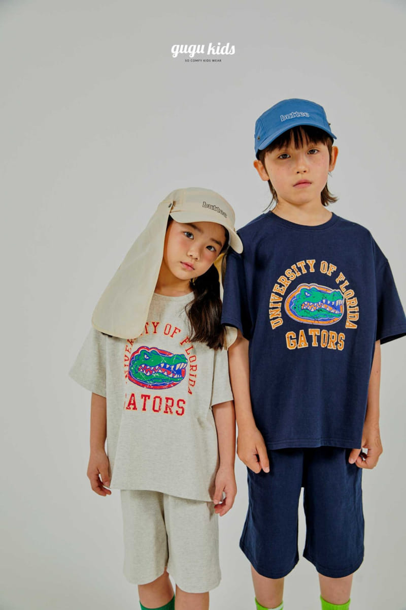 Gugu Kids - Korean Children Fashion - #Kfashion4kids - Crocodile Top Bottom Set - 8