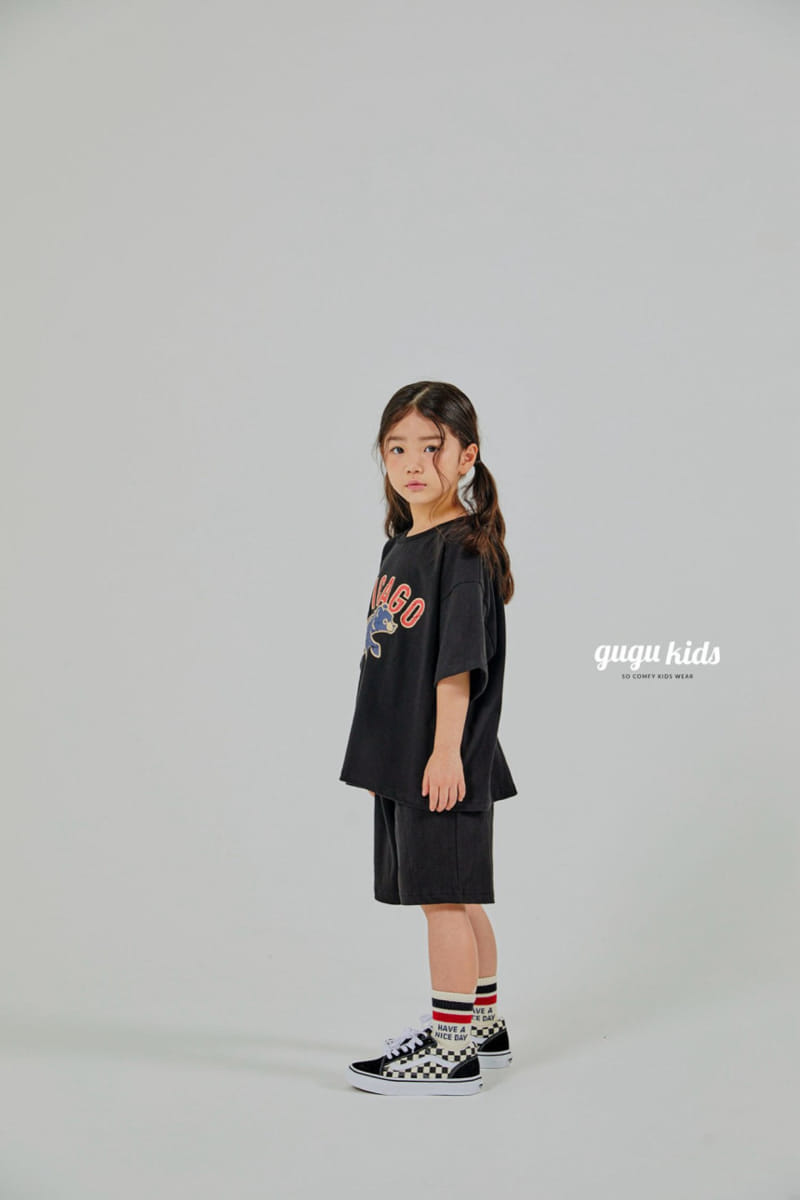 Gugu Kids - Korean Children Fashion - #childofig - Chicago Bear Top Bottom Set - 2