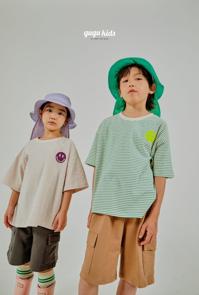 Gugu Kids - Korean Children Fashion - #childrensboutique - Smile Cilt ST Tee - 11