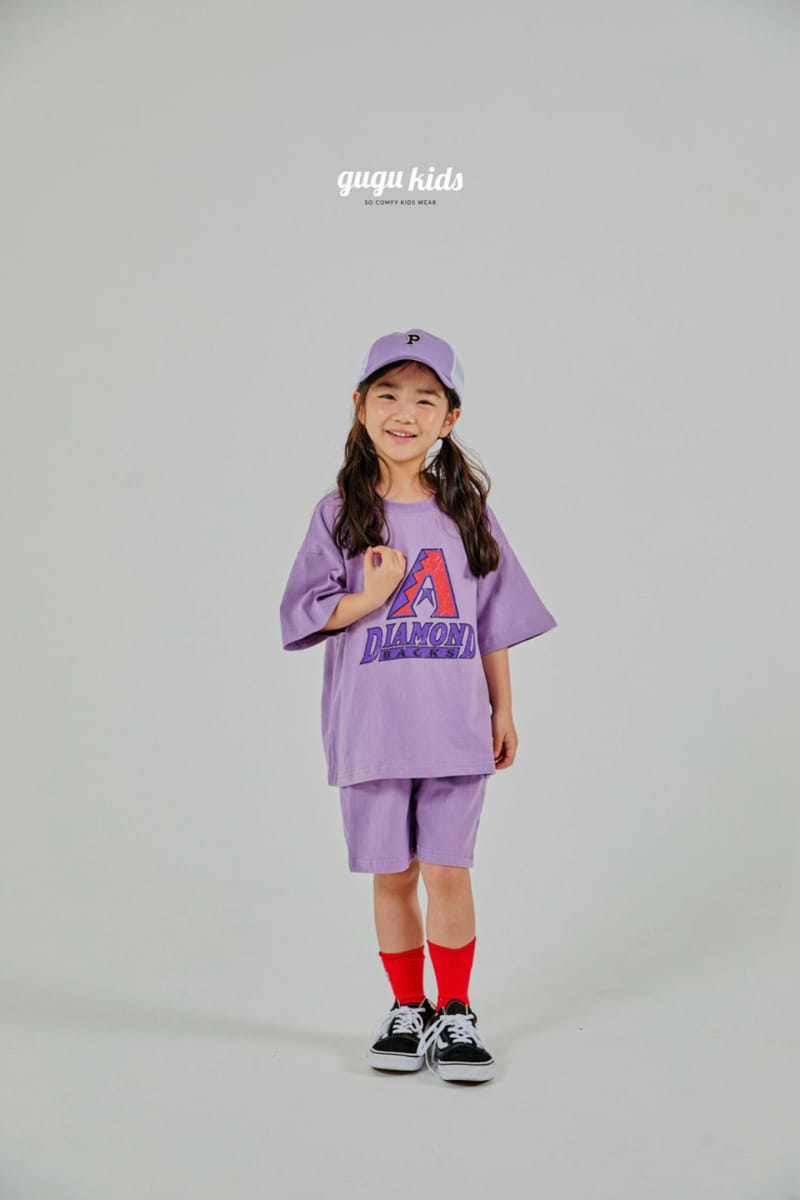 Gugu Kids - Korean Children Fashion - #designkidswear - Diamond A Top Bottom Set - 3