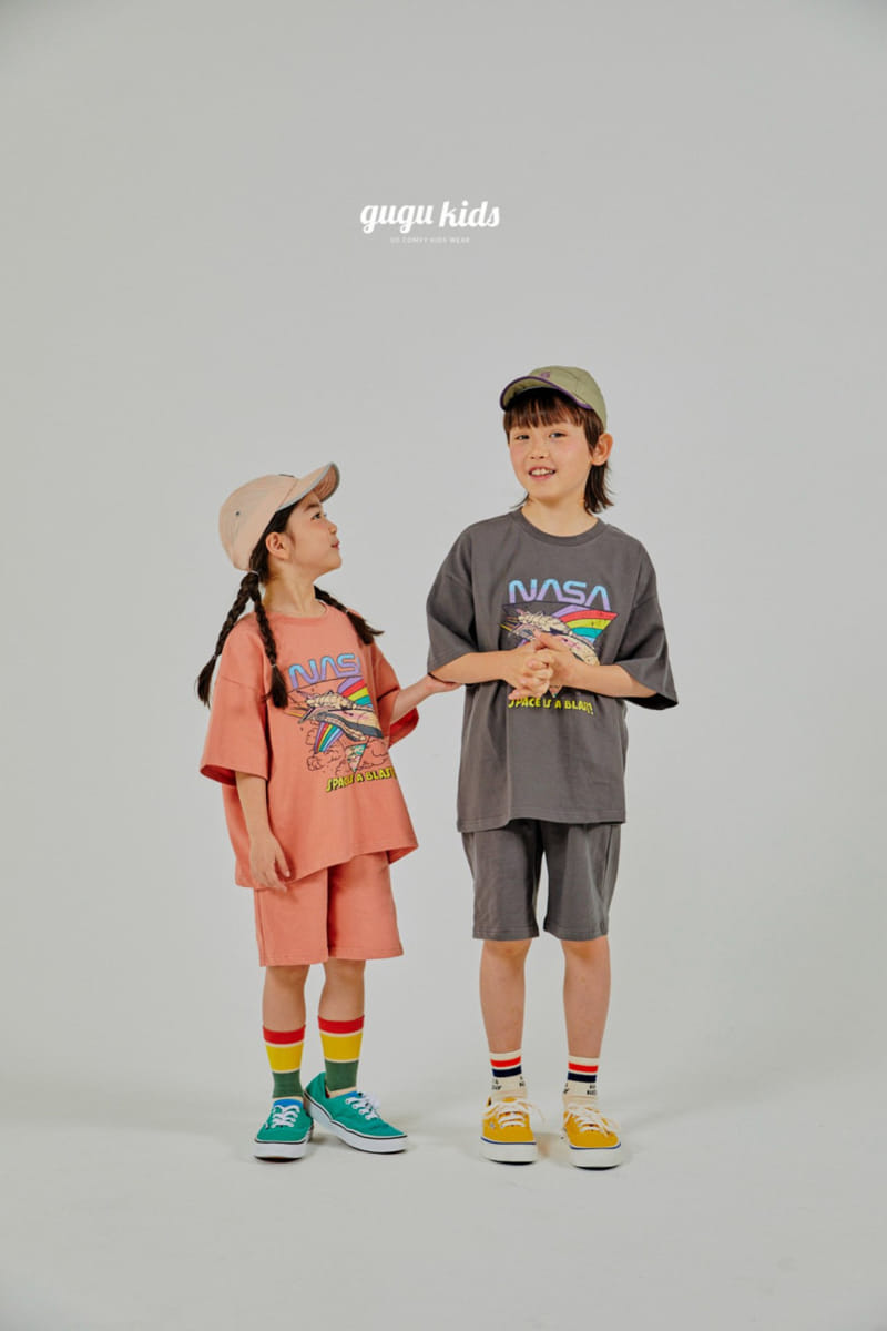 Gugu Kids - Korean Children Fashion - #discoveringself - Nasa Top Bottom Set - 11