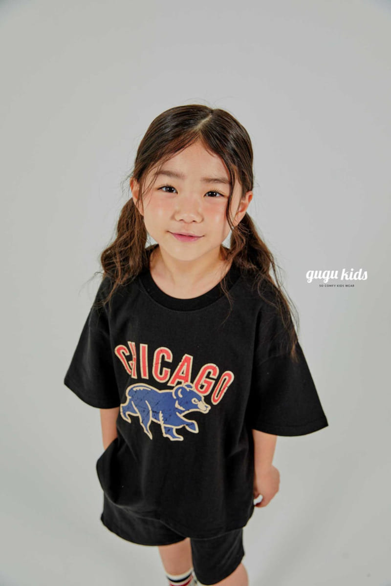 Gugu Kids - Korean Children Fashion - #discoveringself - Chicago Bear Top Bottom Set - 5