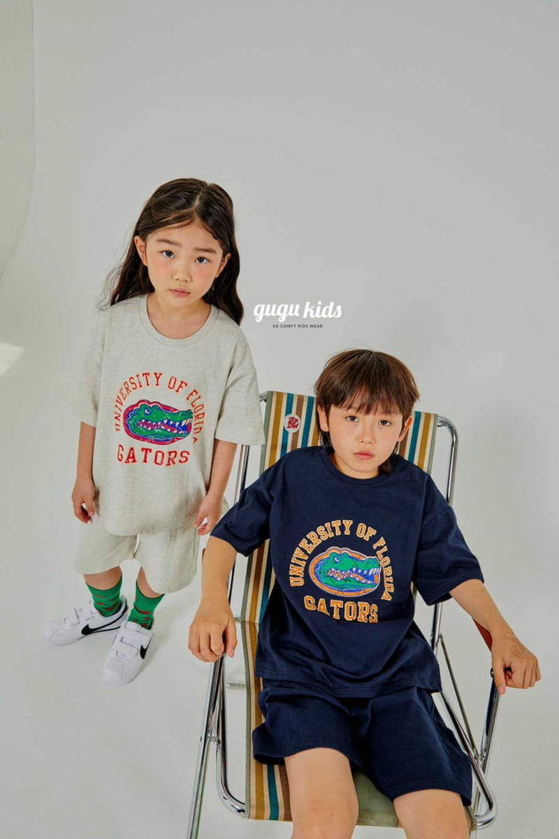 Gugu Kids - Korean Children Fashion - #discoveringself - Crocodile Top Bottom Set - 3