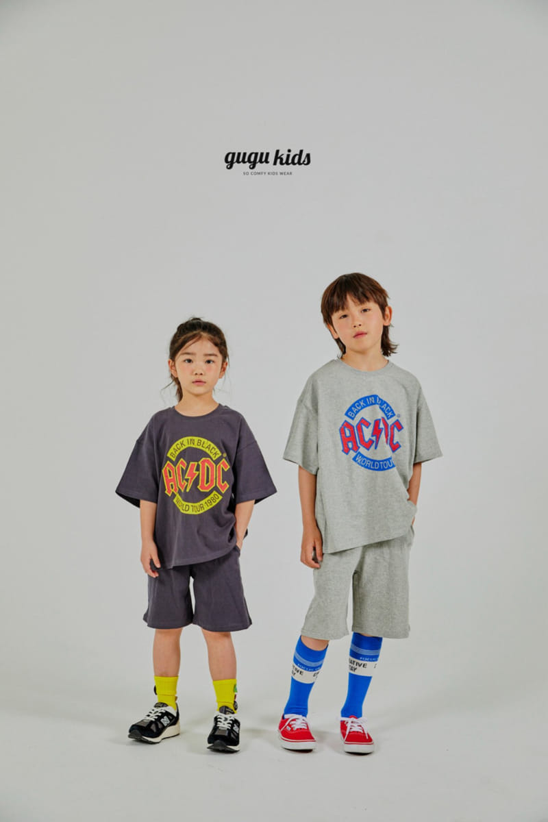 Gugu Kids - Korean Children Fashion - #fashionkids - ACDC Top Bottom Set - 8