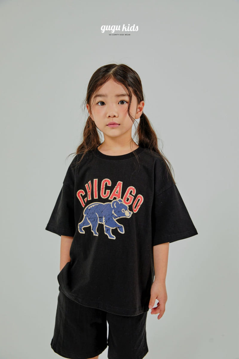 Gugu Kids - Korean Children Fashion - #fashionkids - Chicago Bear Top Bottom Set - 6