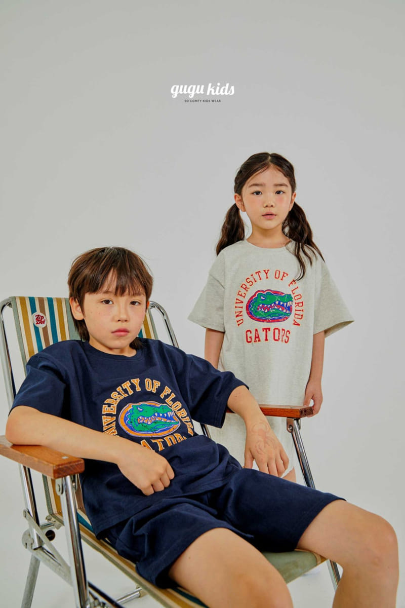 Gugu Kids - Korean Children Fashion - #discoveringself - Crocodile Top Bottom Set - 4