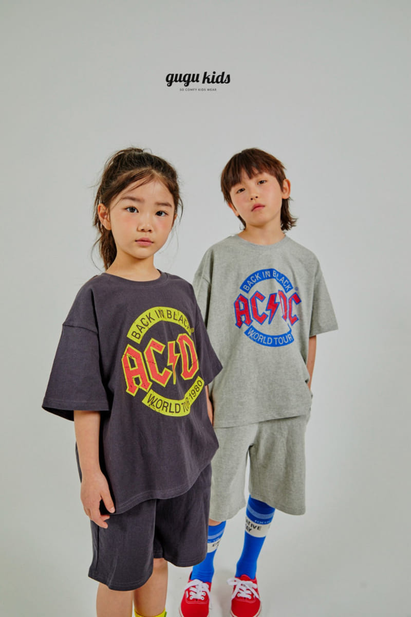 Gugu Kids - Korean Children Fashion - #kidsstore - ACDC Top Bottom Set - 10