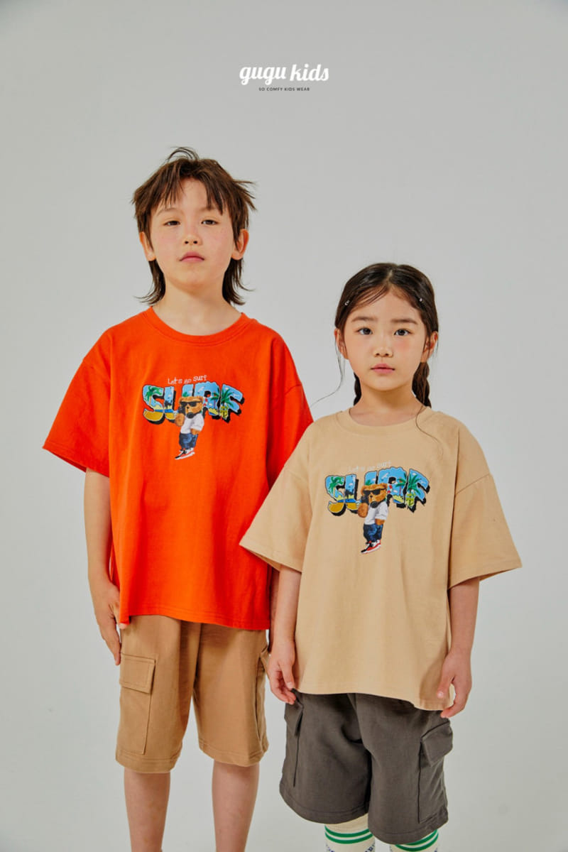 Gugu Kids - Korean Children Fashion - #kidzfashiontrend - Surf Bear Tee - 2