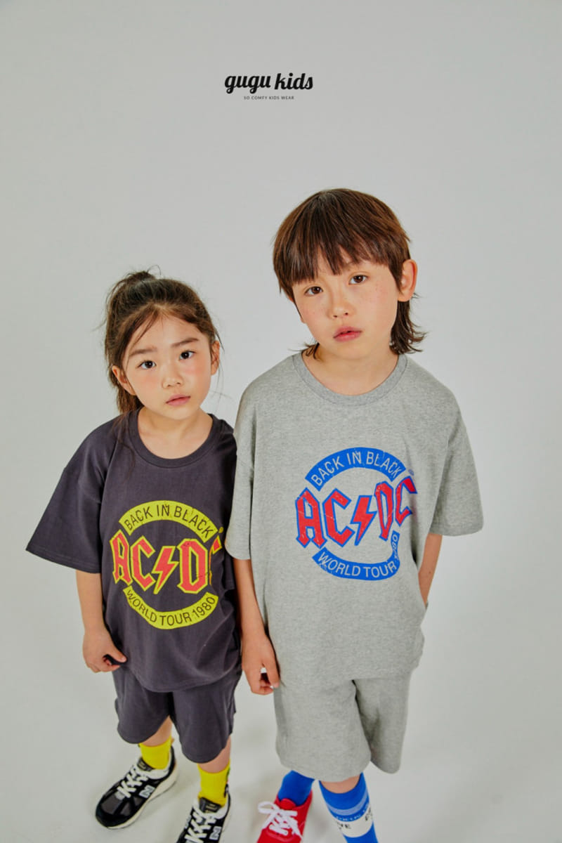 Gugu Kids - Korean Children Fashion - #kidzfashiontrend - ACDC Top Bottom Set - 11