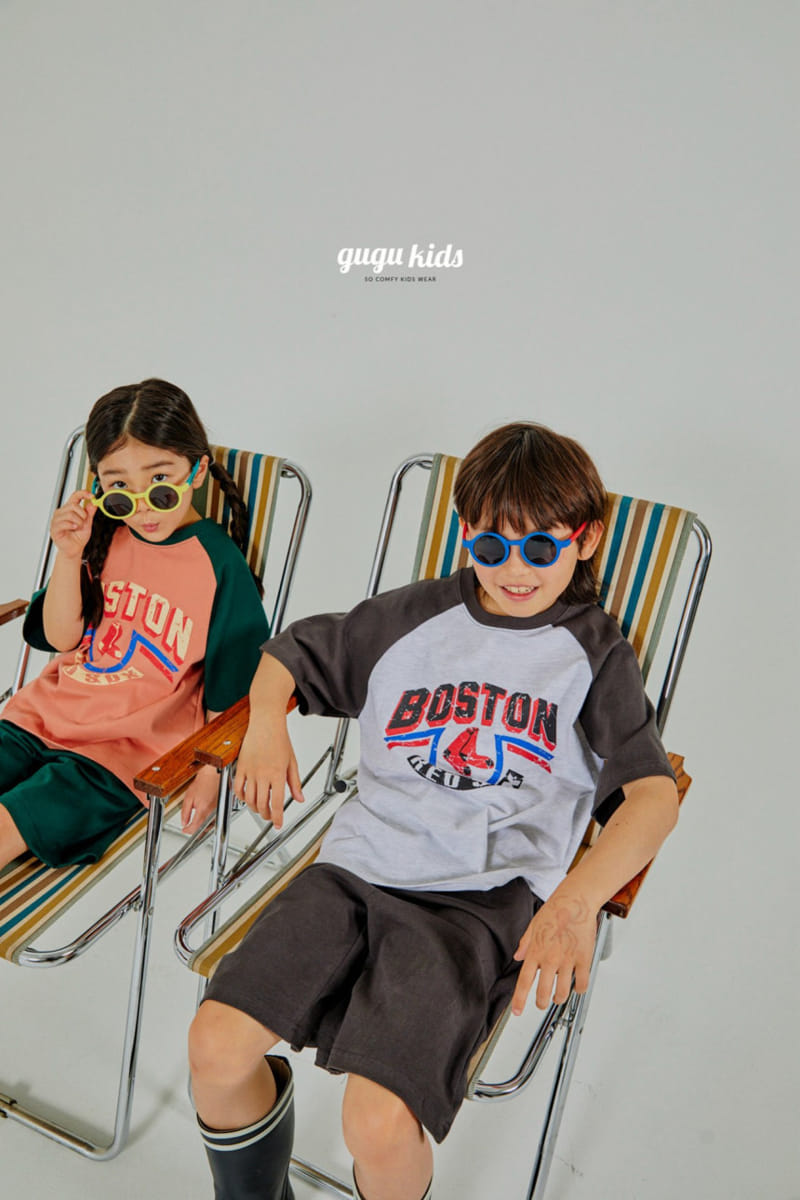 Gugu Kids - Korean Children Fashion - #minifashionista - Boston Raglan Top Bottom Set - 9