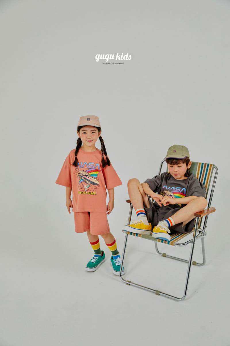 Gugu Kids - Korean Children Fashion - #stylishchildhood - Nasa Top Bottom Set - 7