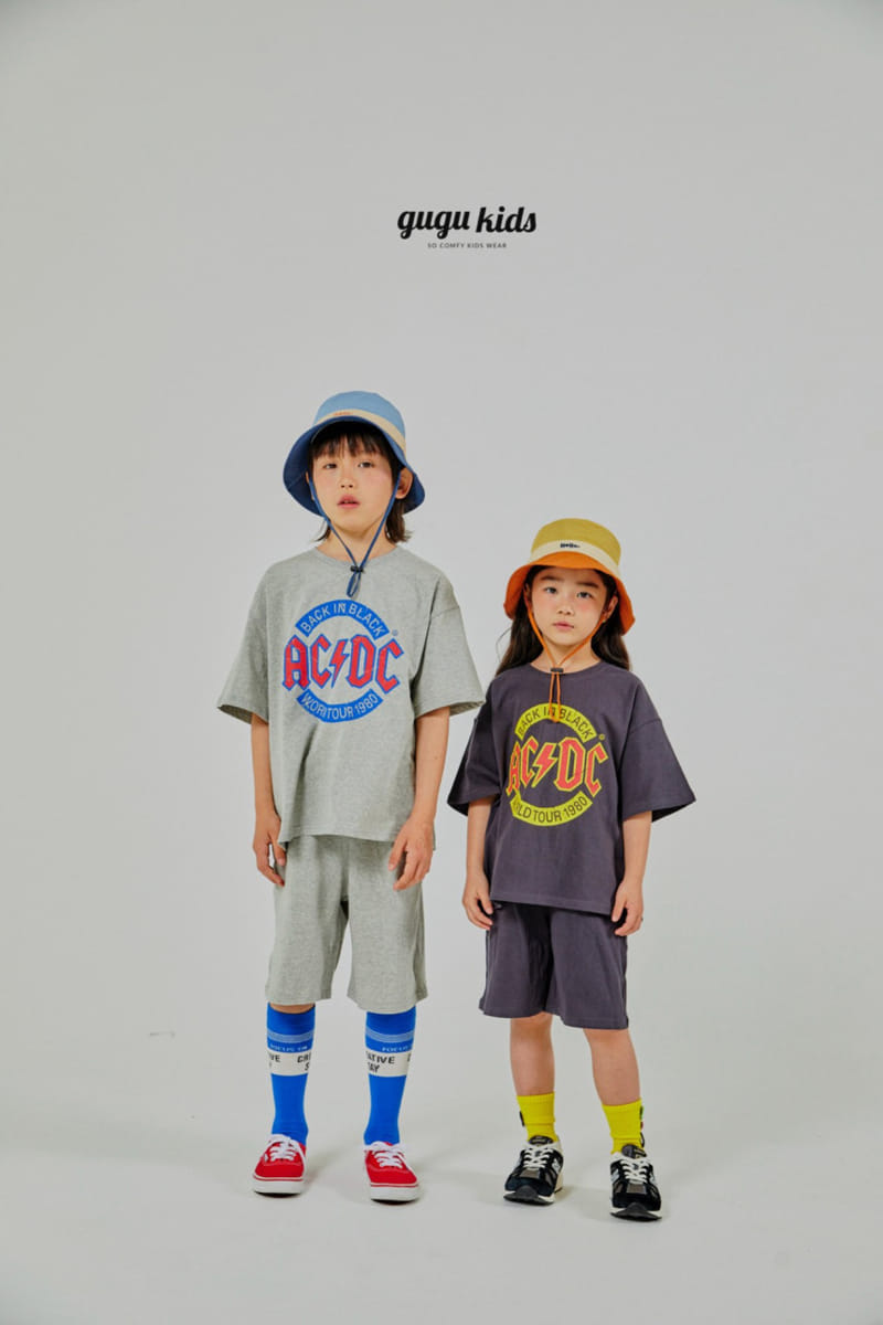 Gugu Kids - Korean Children Fashion - #stylishchildhood - ACDC Top Bottom Set - 3