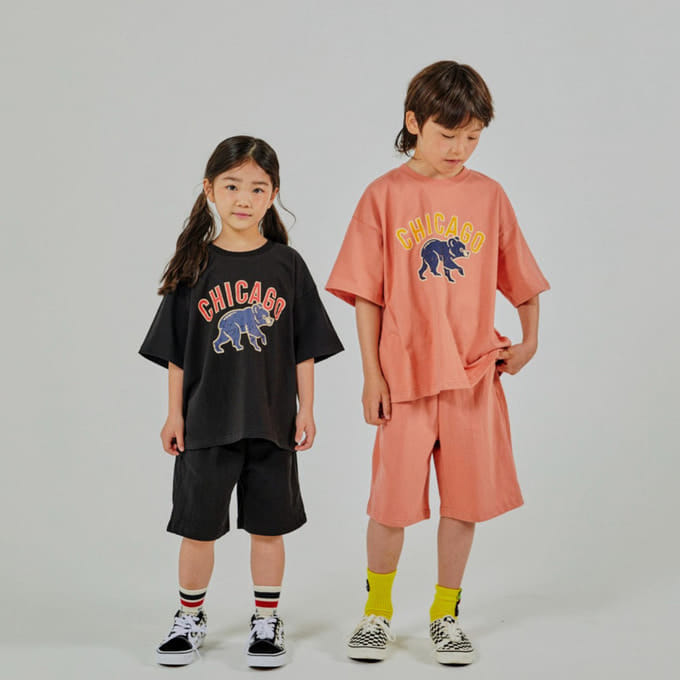 Gugu Kids - Korean Children Fashion - #stylishchildhood - Chicago Bear Top Bottom Set