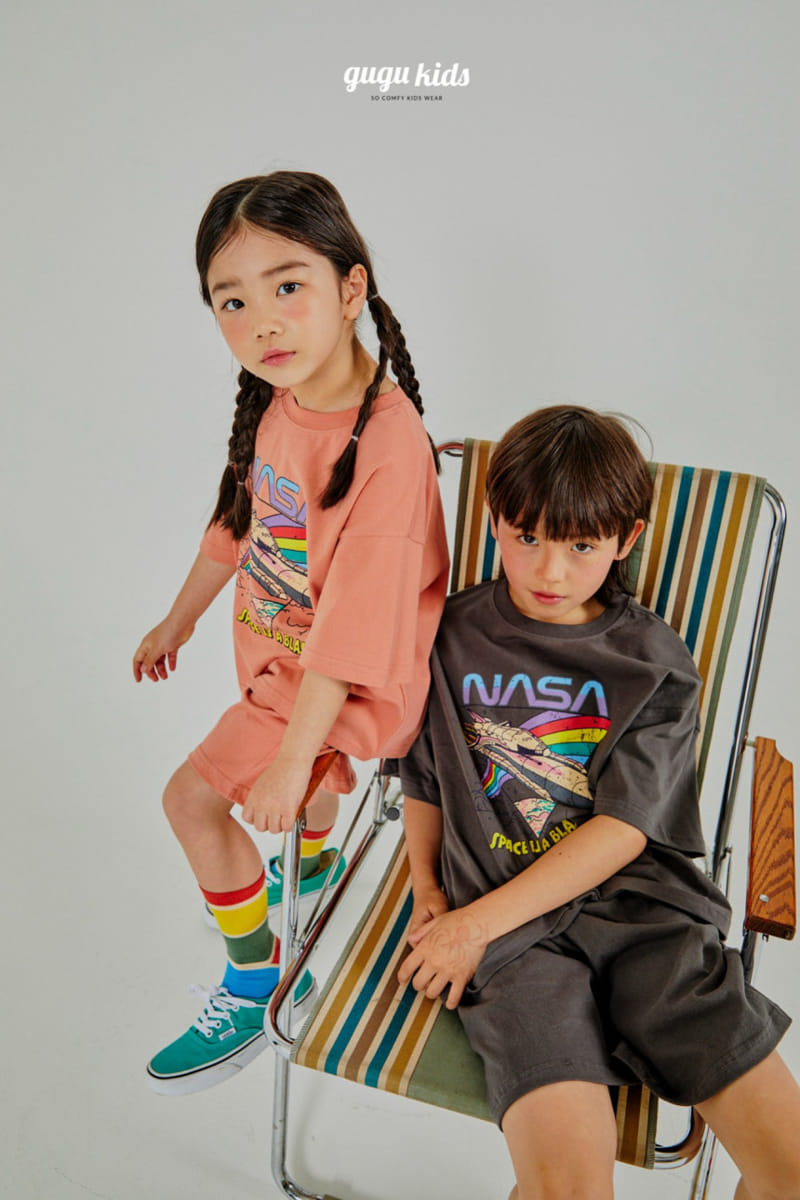 Gugu Kids - Korean Children Fashion - #todddlerfashion - Nasa Top Bottom Set - 5