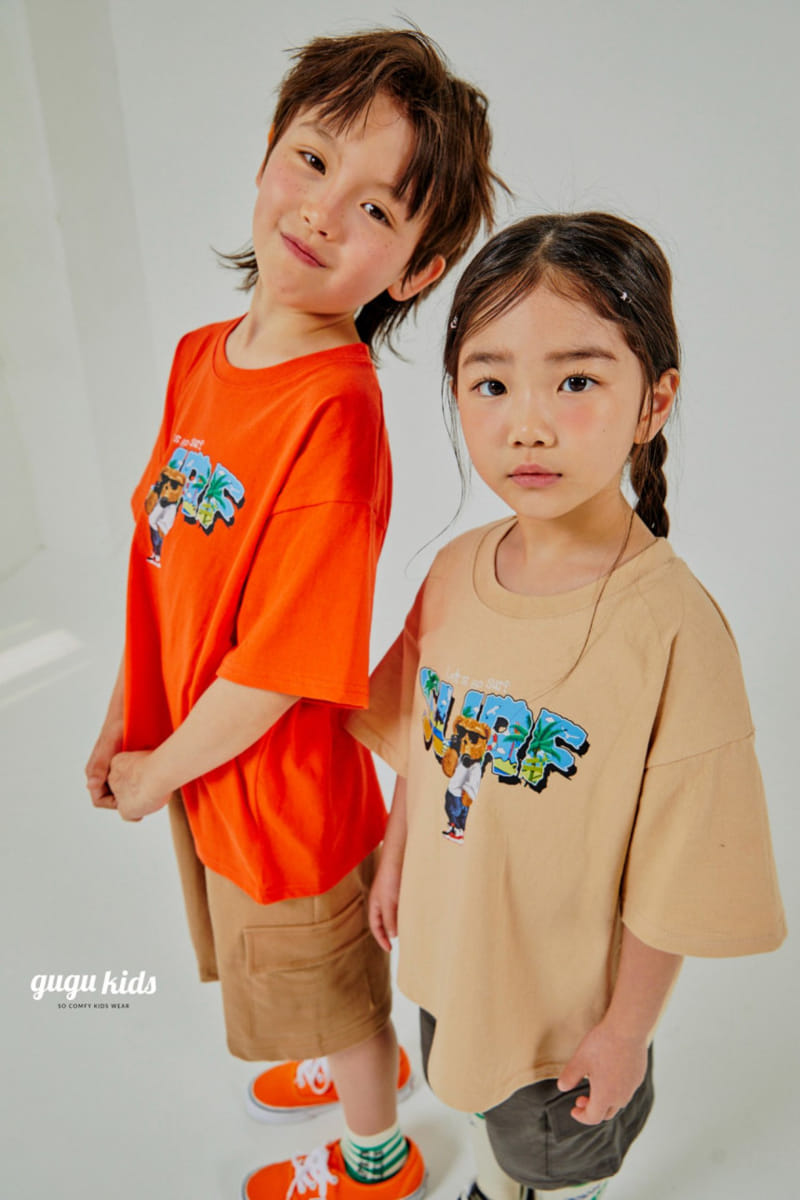 Gugu Kids - Korean Children Fashion - #toddlerclothing - Surf Bear Tee - 9