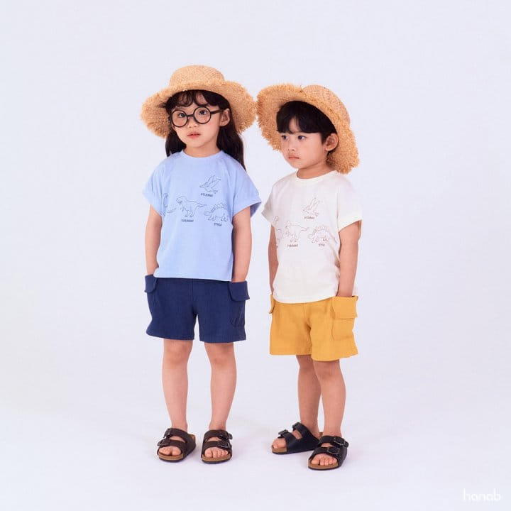 Hanab - Korean Children Fashion - #fashionkids - Simmer Dino Top Bottom Set - 8