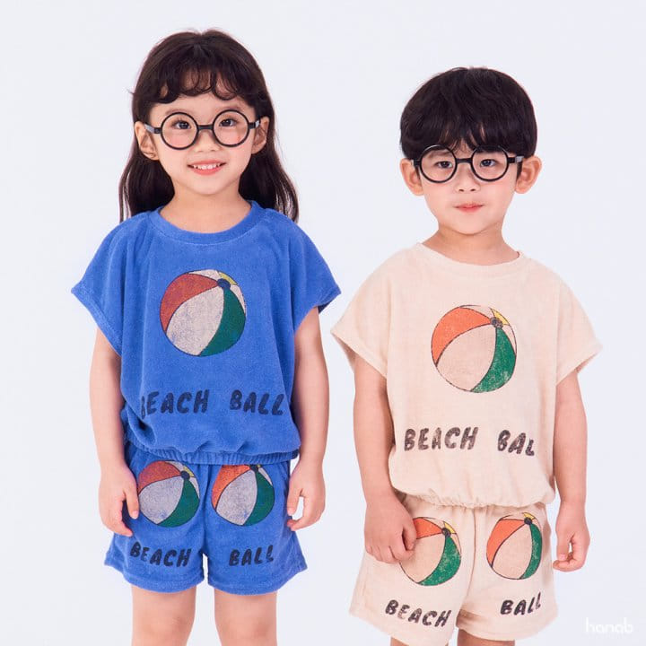 Hanab - Korean Children Fashion - #fashionkids - Beach Ball Top Bottom Set