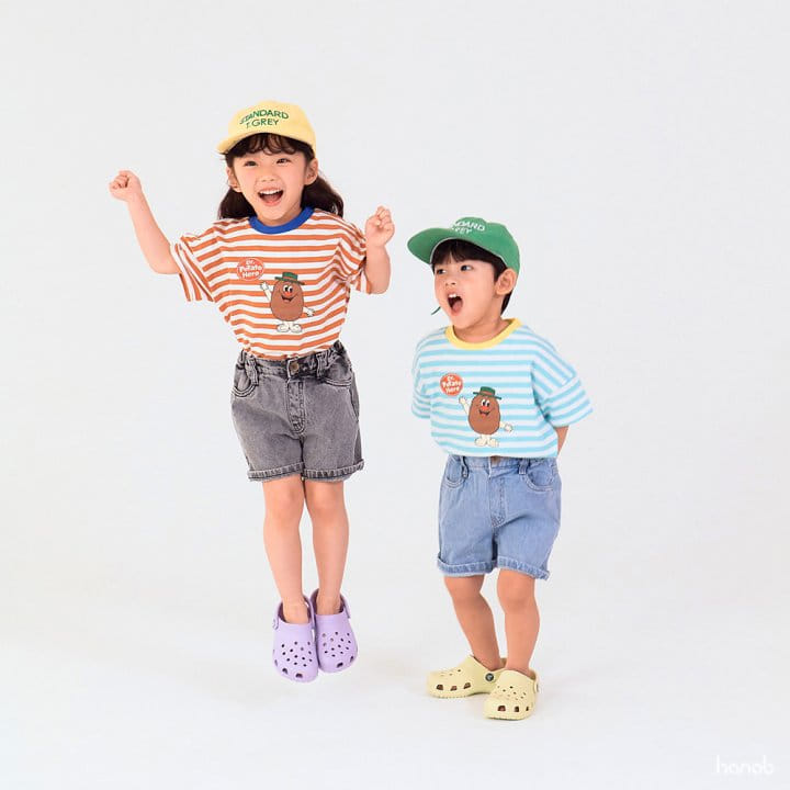 Hanab - Korean Children Fashion - #fashionkids - Potato Short Sleeve Tee - 8