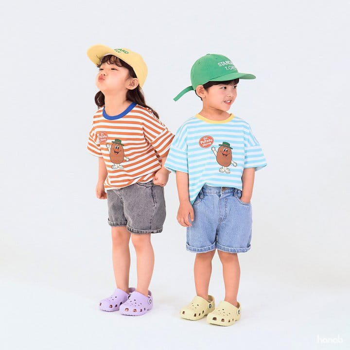 Hanab - Korean Children Fashion - #kidzfashiontrend - Potato Short Sleeve Tee - 11