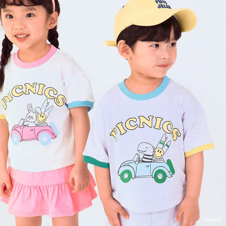 Hanab - Korean Children Fashion - #minifashionista - Picnic Top Bottom Set - 3