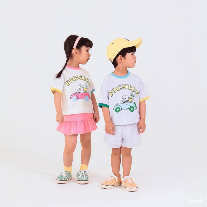 Hanab - Korean Children Fashion - #minifashionista - Picnic Top Bottom Set - 4