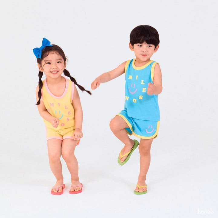 Hanab - Korean Children Fashion - #todddlerfashion - Smile Song Top Bottom Set - 5