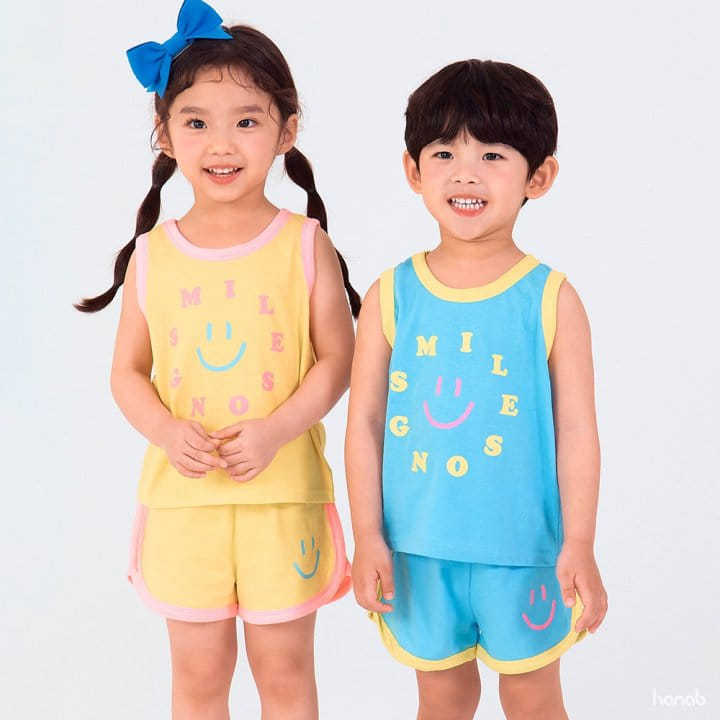 Hanab - Korean Children Fashion - #toddlerclothing - Smile Song Top Bottom Set - 6