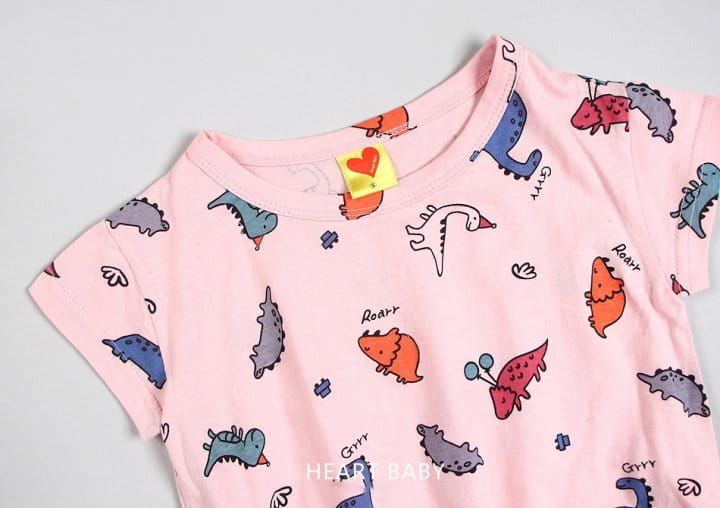 Heart Baby - Korean Baby Fashion - #babyboutiqueclothing - Dino Short Sleeve Body Suit - 10