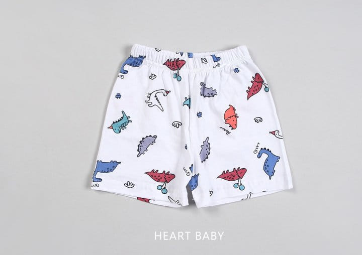 Heart Baby - Korean Baby Fashion - #babyclothing - Dino Short Sleeve Top Bottom Set - 10