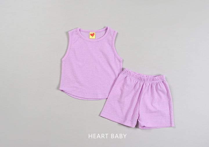 Heart Baby - Korean Children Fashion - #Kfashion4kids - Macaroon Sleevelss Top Bottom Set - 7