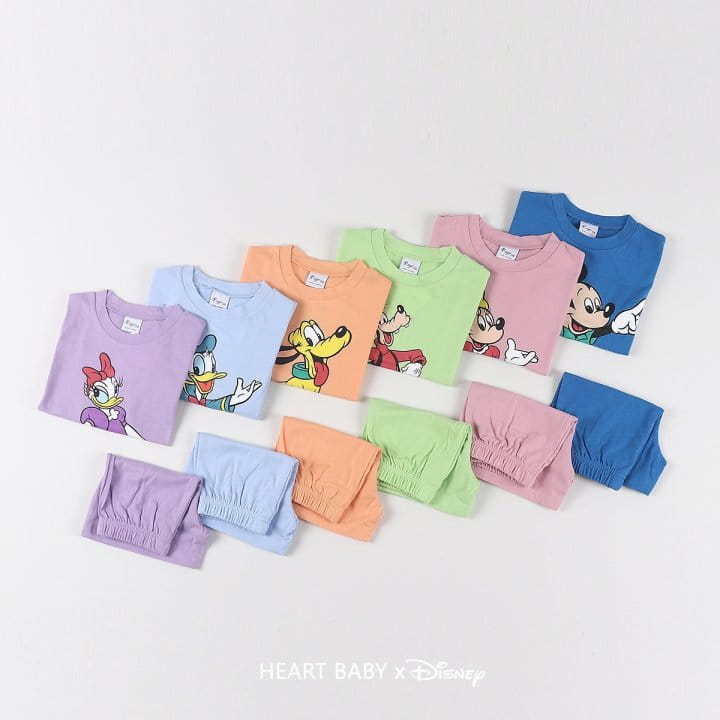 Heart Baby - Korean Children Fashion - #childofig - M Friends Short Sleeve Top Bottom Set - 5