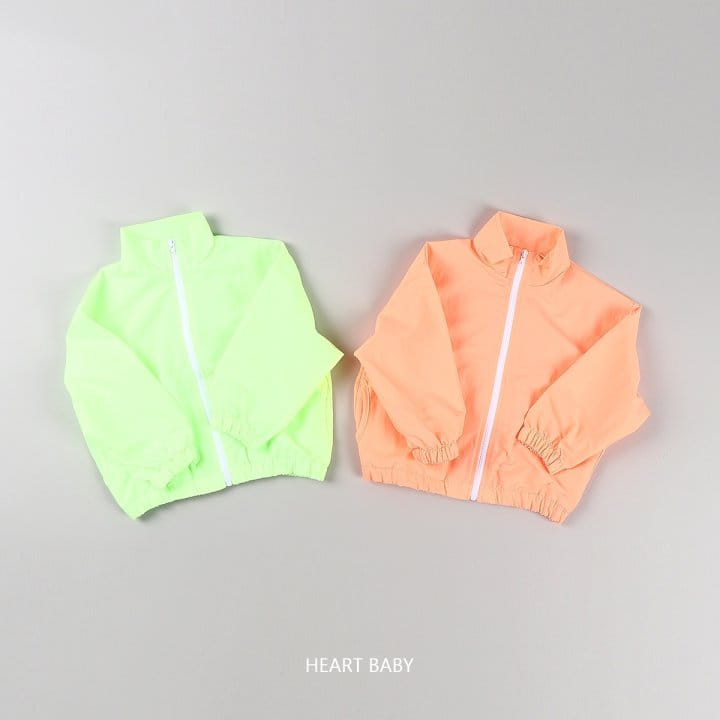 Heart Baby - Korean Children Fashion - #childofig - Neon Windbreaker Jumper