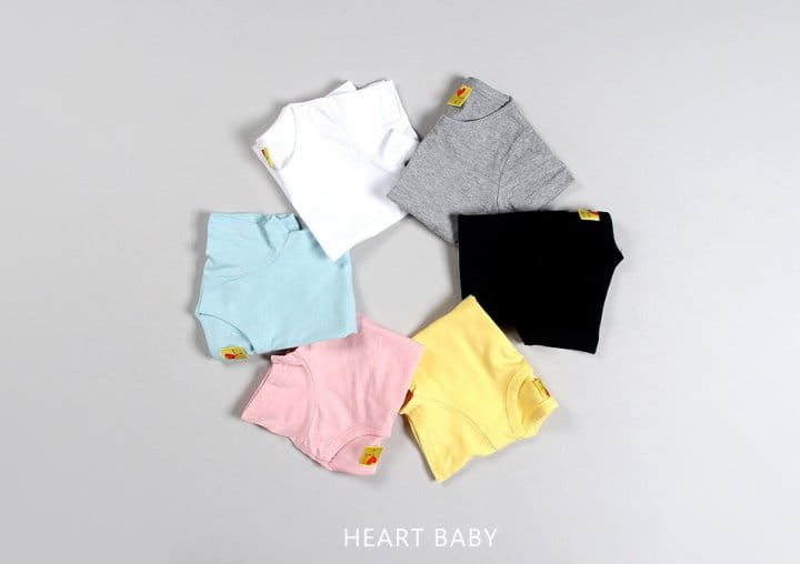 Heart Baby - Korean Children Fashion - #childofig - Heart Short Sleeve Tee - 3