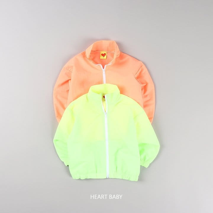 Heart Baby - Korean Children Fashion - #childrensboutique - Neon Windbreaker Jumper - 3