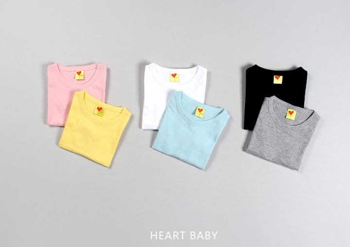 Heart Baby - Korean Children Fashion - #childofig - Heart Short Sleeve Tee - 4