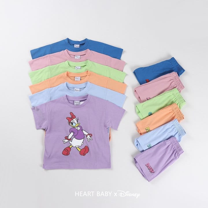 Heart Baby - Korean Children Fashion - #designkidswear - M Friends Short Sleeve Top Bottom Set - 7