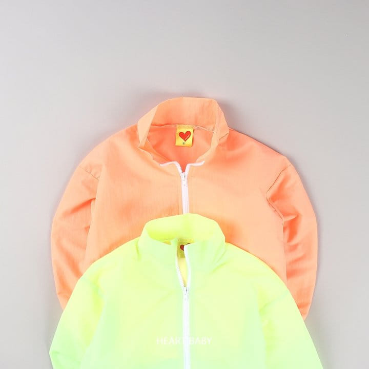 Heart Baby - Korean Children Fashion - #childrensboutique - Neon Windbreaker Jumper - 4