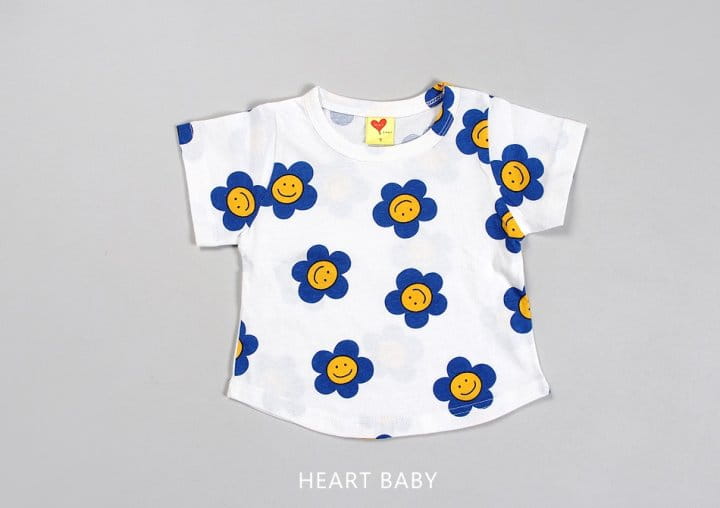 Heart Baby - Korean Children Fashion - #discoveringself - Daisy Short Sleeve Top Bottom Set - 8