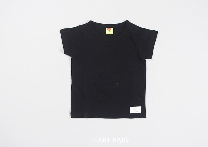 Heart Baby - Korean Children Fashion - #fashionkids - Heart Short Sleeve Tee - 7